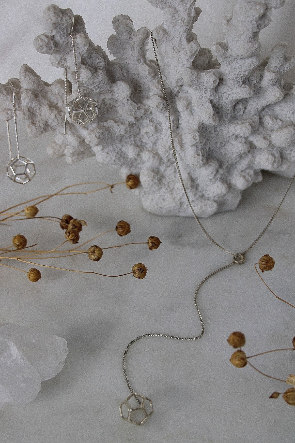 Holy Geometry Dodecahedron Lariat Necklace